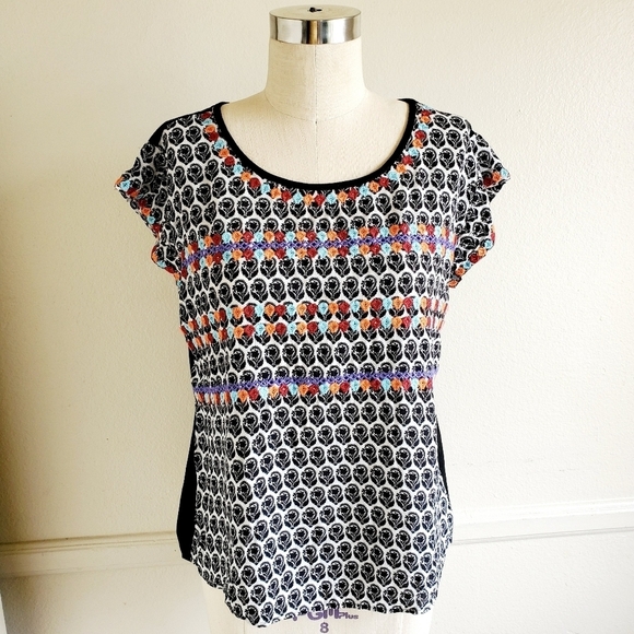THML | Bohemian Top‎ with Multi Color Trim S - Picture 3 of 8